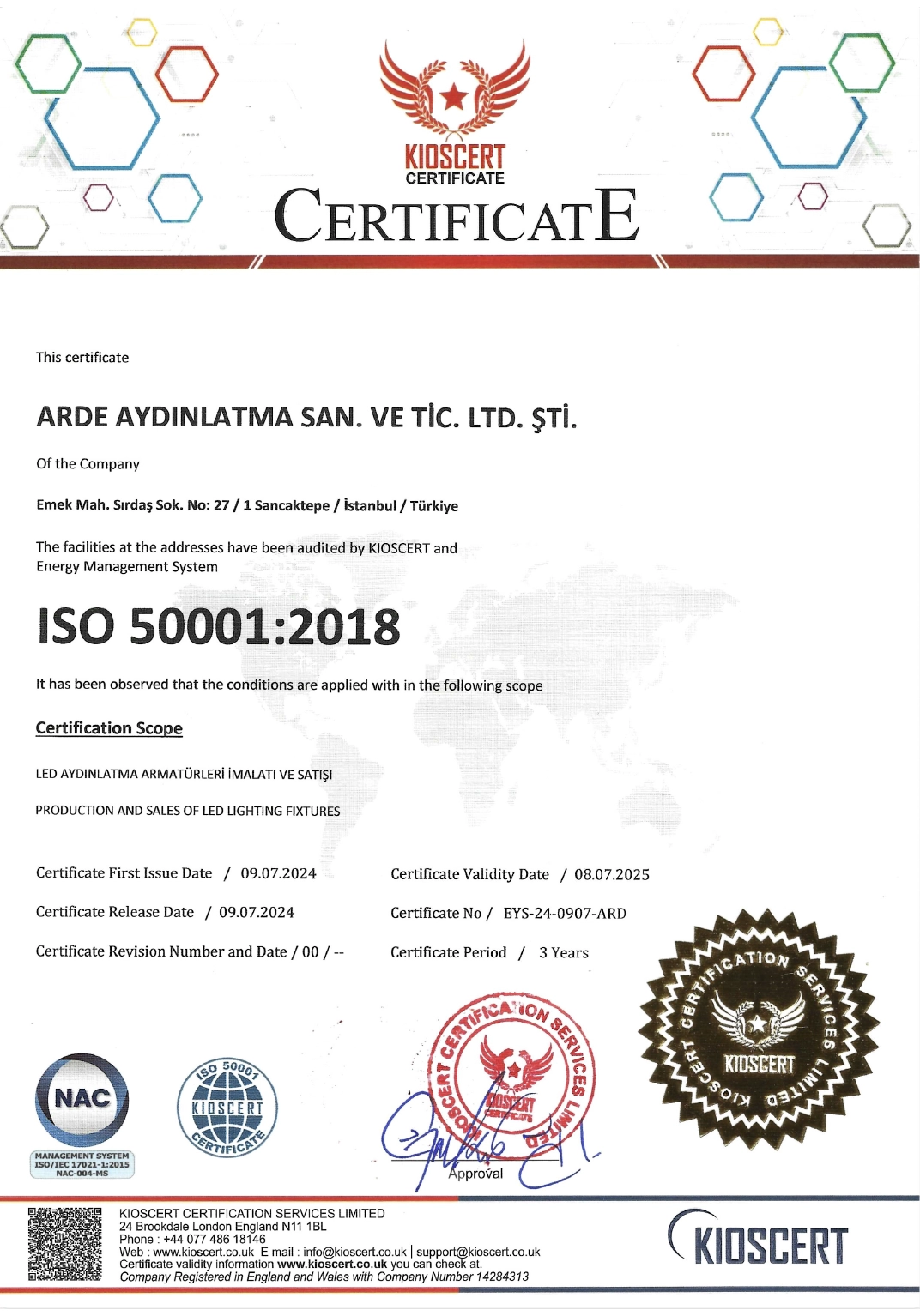 ISO-50001 Certificate