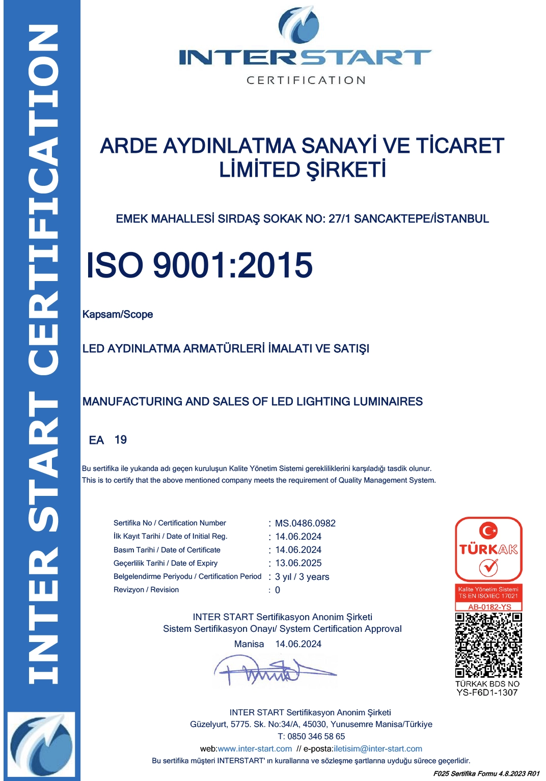 ISO-9001 Certificate