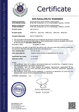 CE LED Luminaries Certification